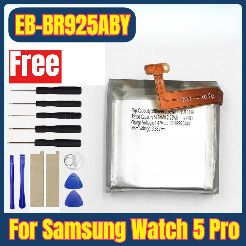 

590mAh EB-BR925ABY Smart Watches Batteries for Samsung Watch 5 Pro SM-R925 Batteries + Free Tools