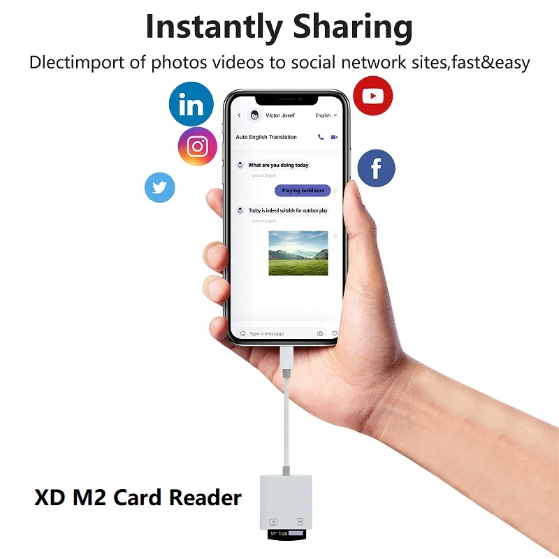 iPhone XD Card Reader Lightning/Type-c M2 Card Reader XD Picture Card Adapter for Camera Memory Card Reader USB C - Image 2
