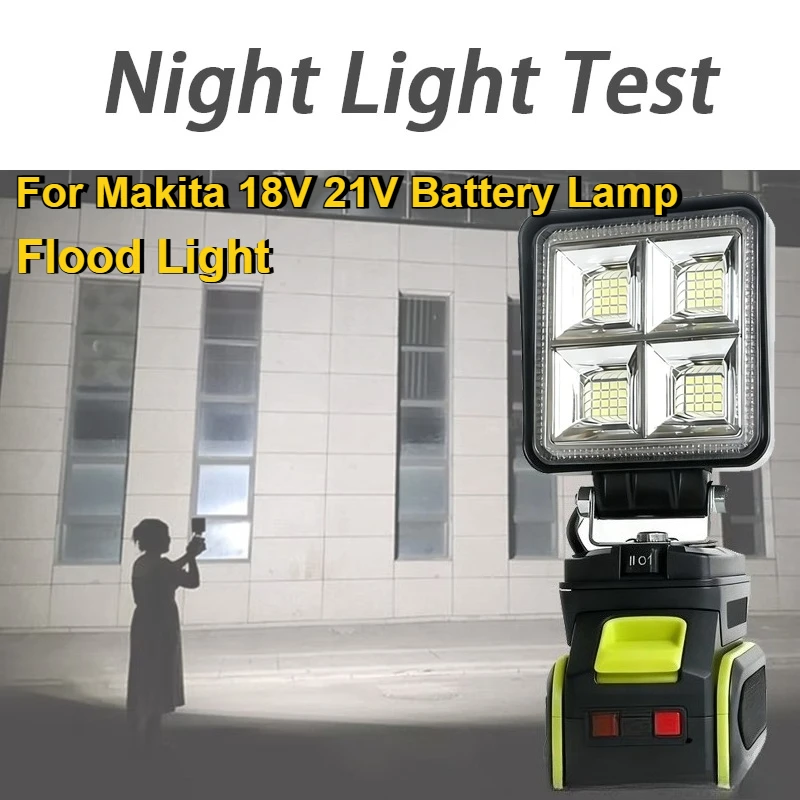 

Power Tool Parts 4 Inch Work Lights Lamp Spotlight for Makita 18V 21V Li-ion Battery USB Power Bank
