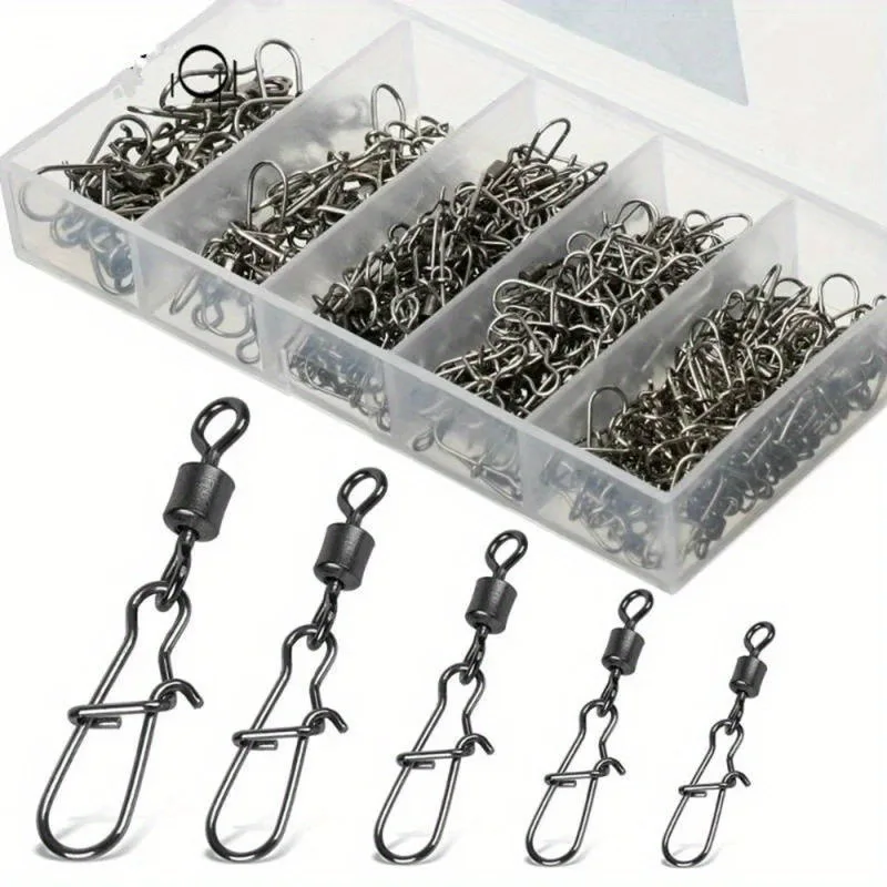 Spot Fishing Gear Enhanced Eight-Character Loop Sub-Pin Set Fast Rotating Opening Eight-Character Ring Fishing Supplies