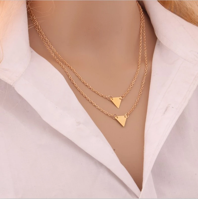 Multilayer Necklace 3 Layered Chain Necklaces & Pendant Women Gold Color Choker Necklaces  3 Layer Chain Jewelry New