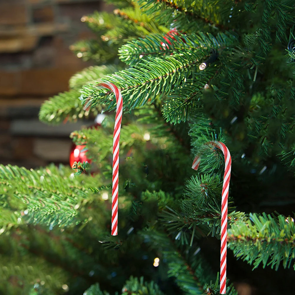

24 Pcs Xmas Ornaments Christmas Cane Pendant Candy Crutch Decoration Decorations Shaped Hanging