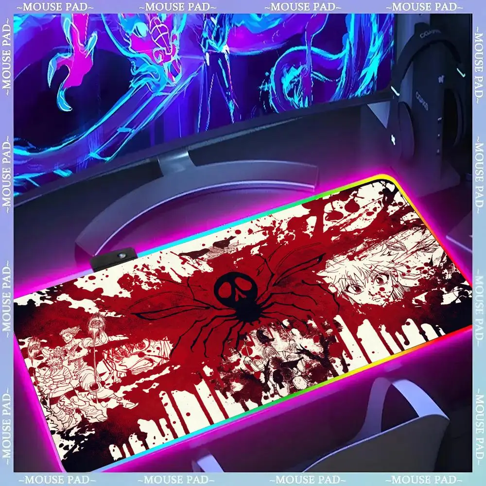 

Hunter X Hunter Mouse Pad Gamer Luminescence Led Mouse Pad Gaming Table Rgb Deskmat Keyboard Pc Mousepad