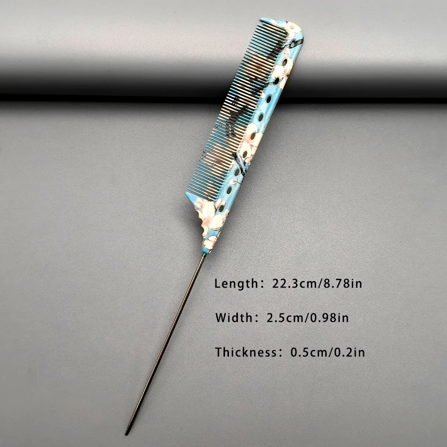 Gemustertes Kamm-Set aus sechs Teilen, spezieller Haarschneidekamm für Friseure, Salon-Haarkamm, Trimmkamm, Öl-Haarkamm, Spitzkamm, Kamm für Herren- und Damenhaar – Detail 6