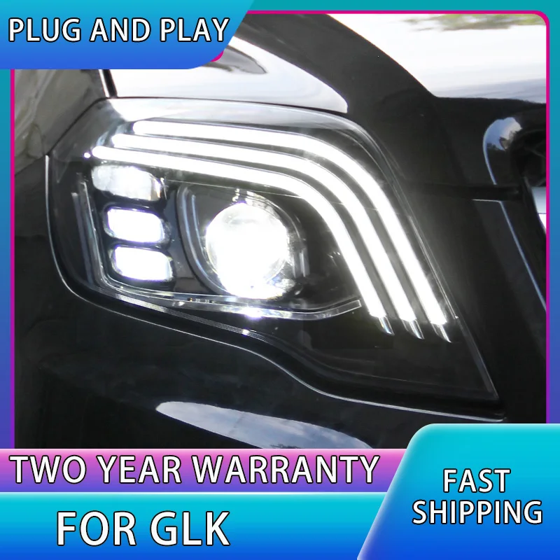 Car Styling for Mercedes GLK Headlight 2013-2015 Mercedes Benz Headlights DRL Dynamic Turn Signal High Beam GLK200 GLK260 GLK300