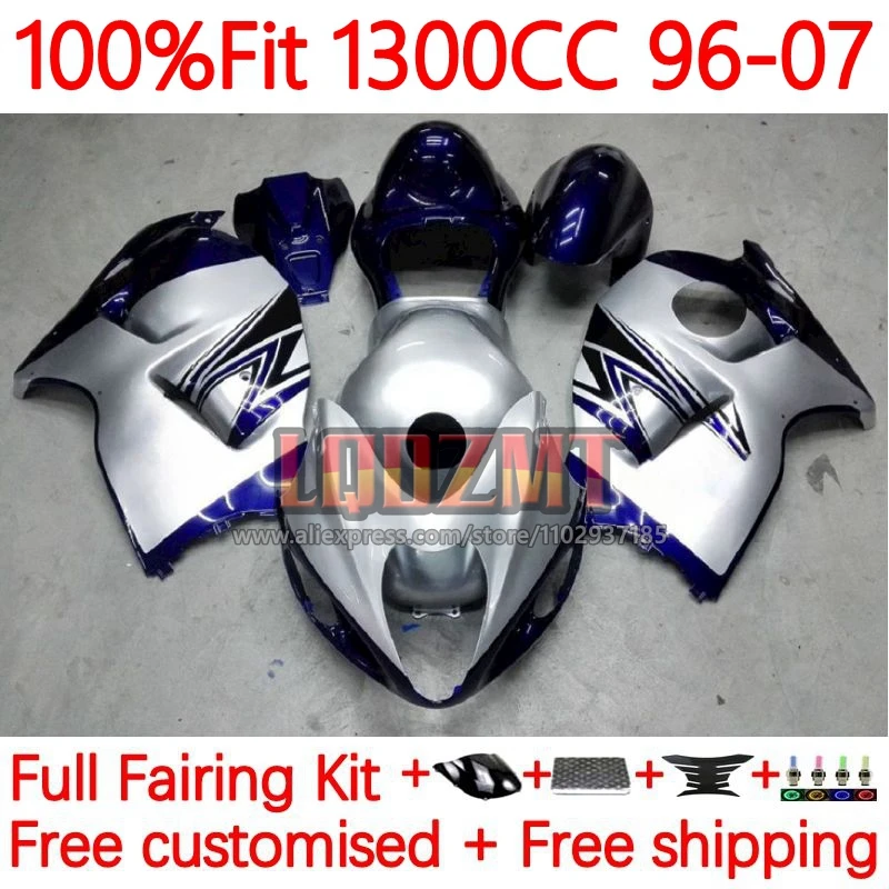 Injection For SUZUKI Silvery blue Hayabusa GSXR 1300 GSXR1300 1996 1997 1998 1999 2000 2001 2002 03 04 05 06 07 Fairing 171No.32