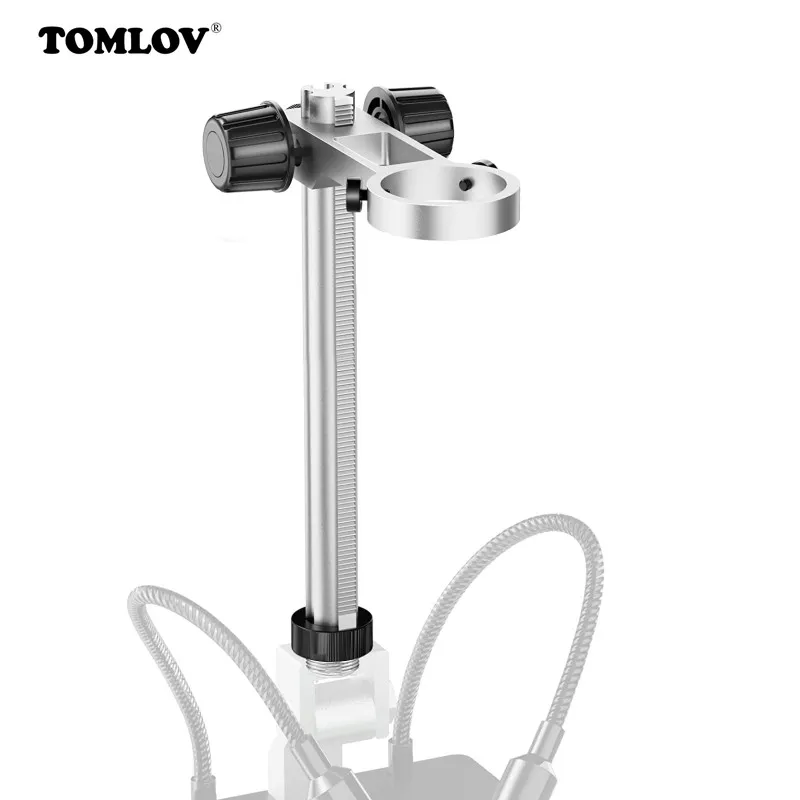 Mikroskop cyfrowy TOMLOV stojak BR01, uniwersalny regulowany uchwyt pulpit wspornik pomocniczy dla Max 1.38 "średnica mikroskopu