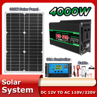 Solar Kit Power Station 300W 18V Solar Panel 4000W Inverter Solar Kit 12v 220v System 30A Controller for Home Generation System