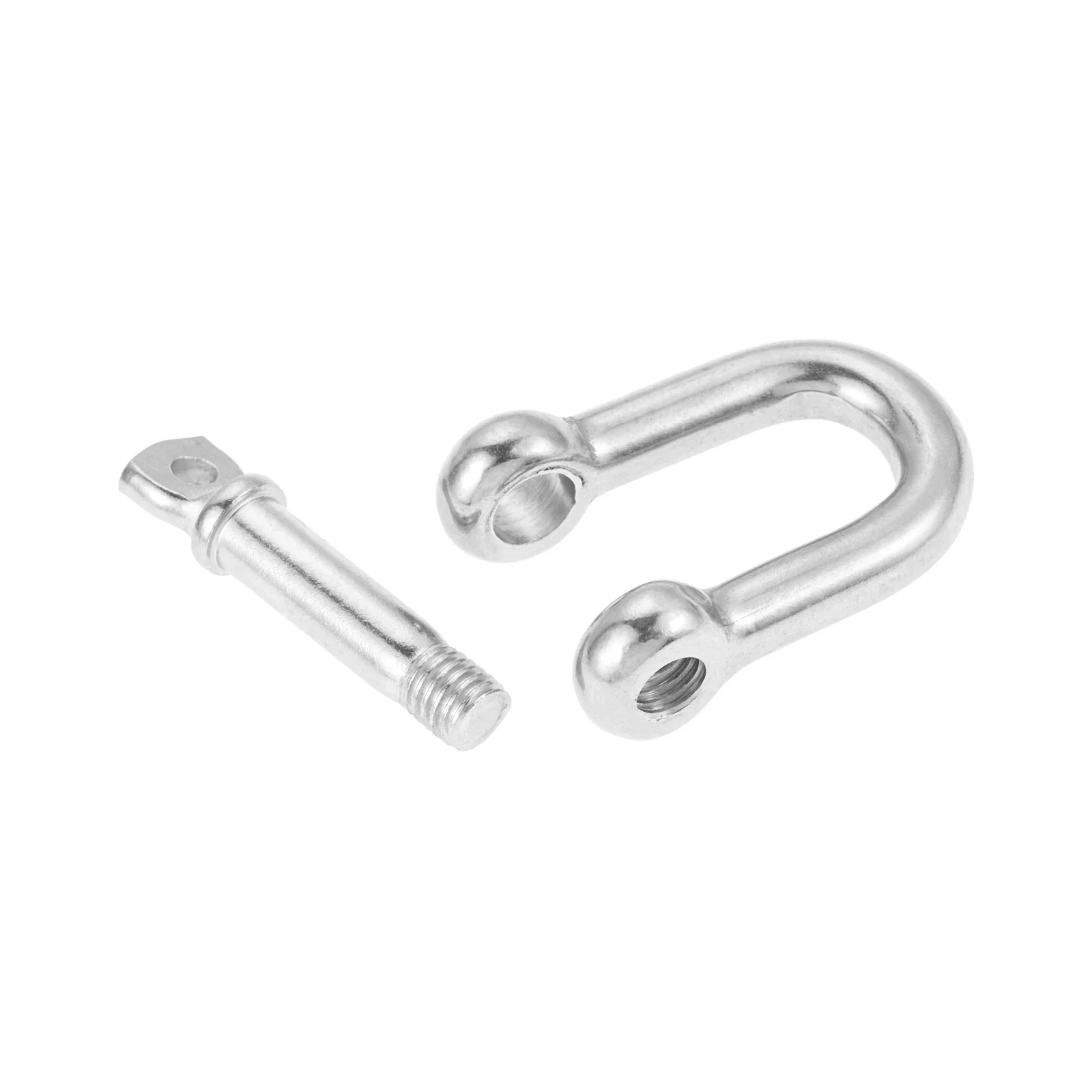 2/10Pcs M5/8/10/12/16 304 Stainless Steel D-type Shackle Bow U-type High-Strength Lifting Ring Buckle Connection Fixed Chain