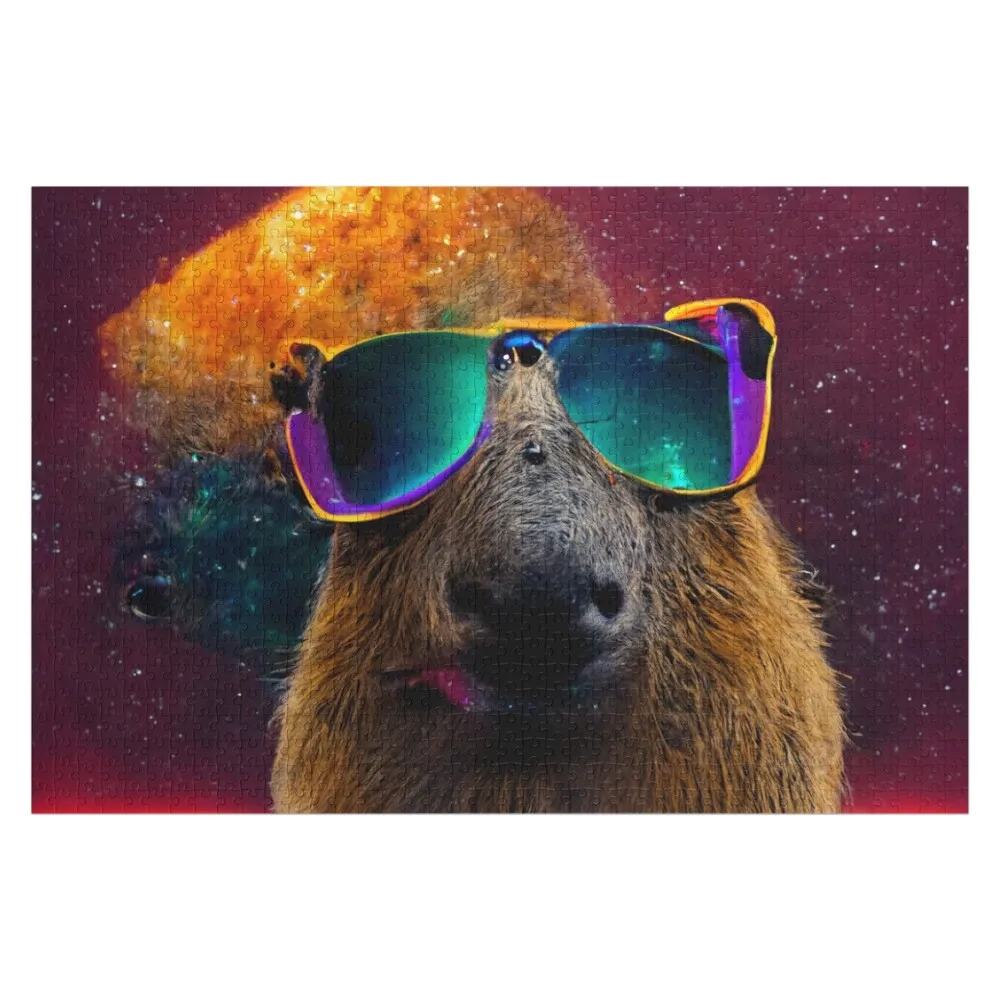 

Ok I Pull Up Capybara With Sunglasses Jigsaw Puzzle Customs With Photo Personalized Name Photo Wooden Jigsaws For Adults Puzzle