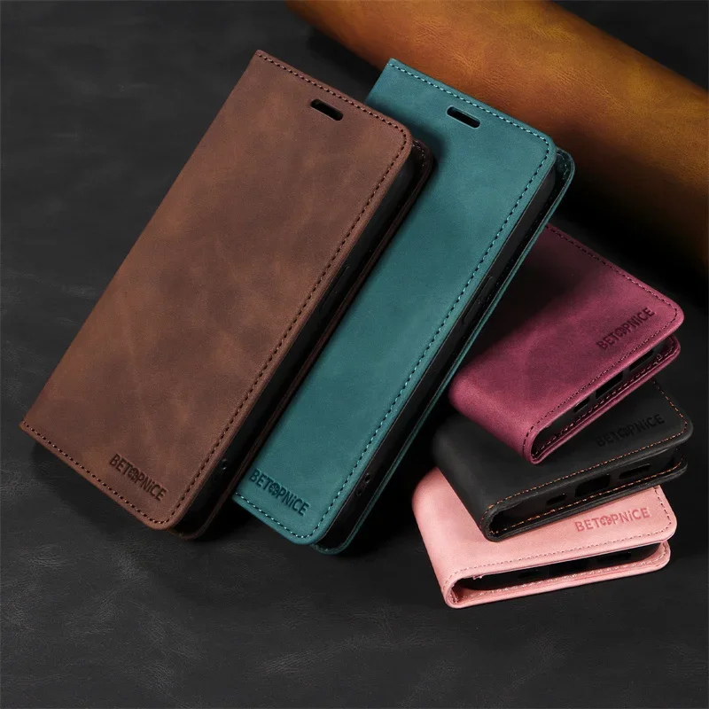 Leather Case For Xiaomi Redmi Note 12S 13 12 11 10 11S 10S 9C A3 13C 13T Pro Plus 5G Flip Magnetic Wallet Book Case Cover