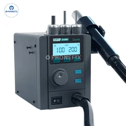 Original Quick 859D+ Intelligent Hot Air Gun Station 3 Channel Precise Temperature Control 580W Heat Gun Desoldering Station