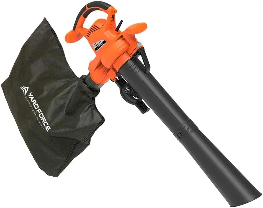 

12A Electric Leaf Blower & Vacuum YF12BLV with 430 CFM Clearing Power, 140 MPH Air Speed, 2-Speed Control, 16:1 Mulching Ratio,