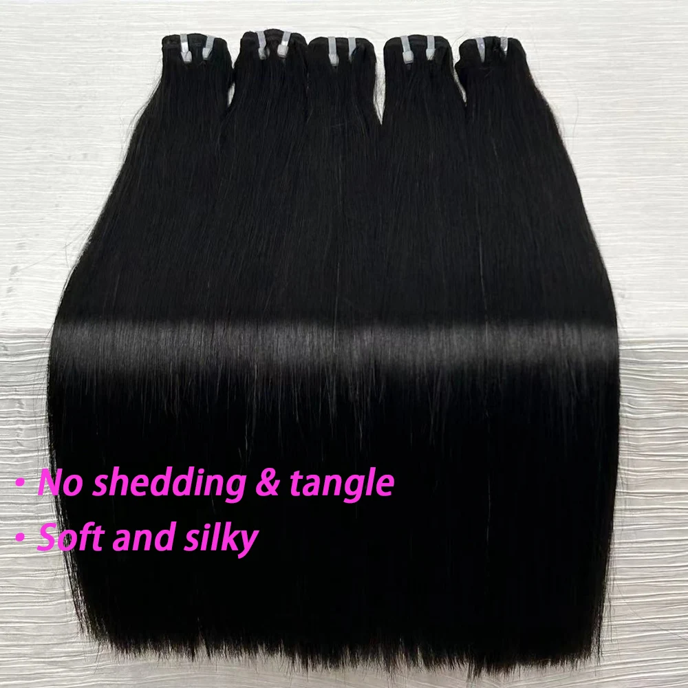 

16A Вьетнамские человеческие волосы, прямые волосы, прямые двойные нарисованные, объемные мягкие пучки волос, наращивание волос, 100/пучок