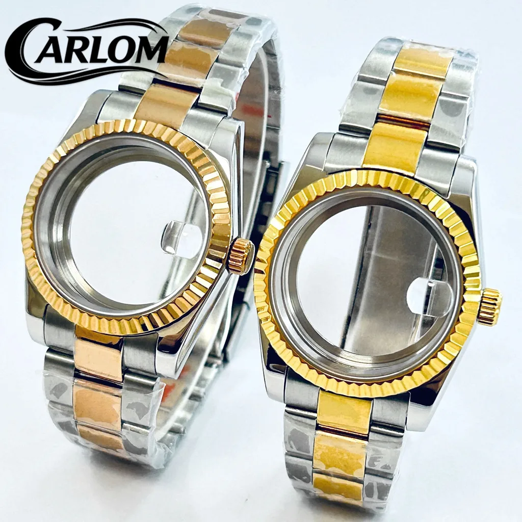 

36mm/40mm NH Watch Case For NH34 NH35 NH36 NH38 NH39 NH70 NH72 ETA2824 PT5000 Waterproof Sapphire Glass Silver Gold Watch Parts