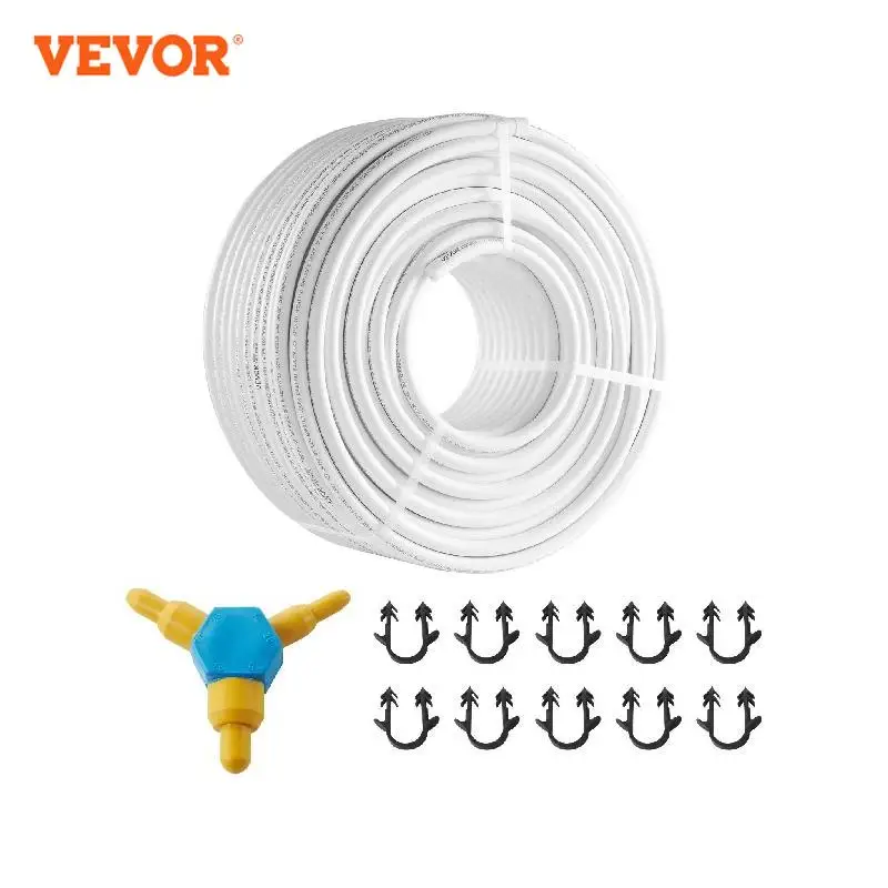 

VEVOR PEX-AL-PEX Tube Aluminum-Plastic Composite Pipe Oxygen Barrier Radiant Floor PEX Pipe Inner Aluminum Layer PEX Tubing Pipe