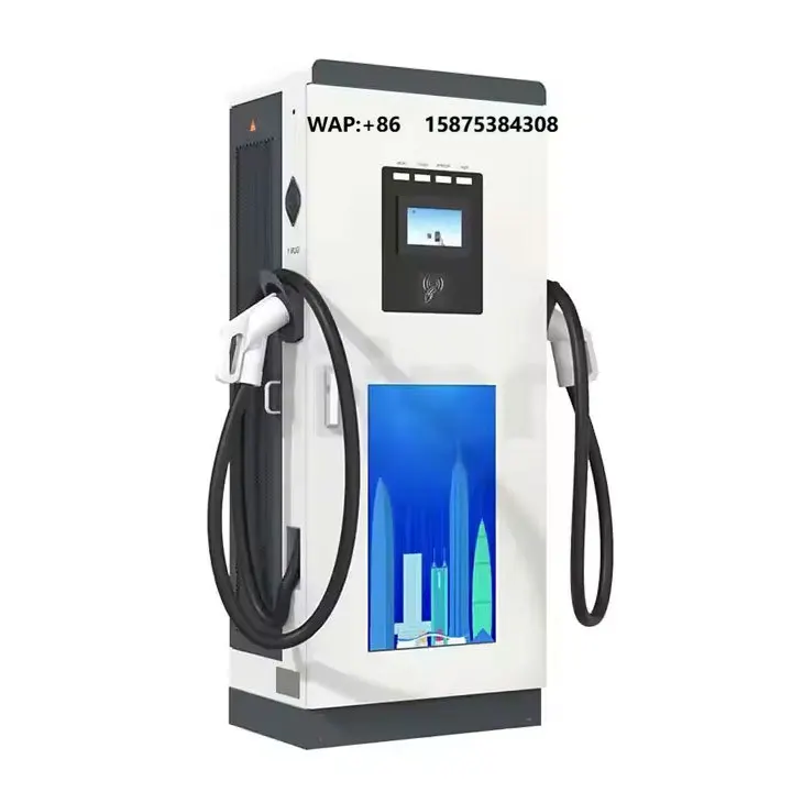 60KW Dual Wall Mount DC Home EV Charger Stations IP54 Full Protection DC EV Charging Stations for Electric Vehicle