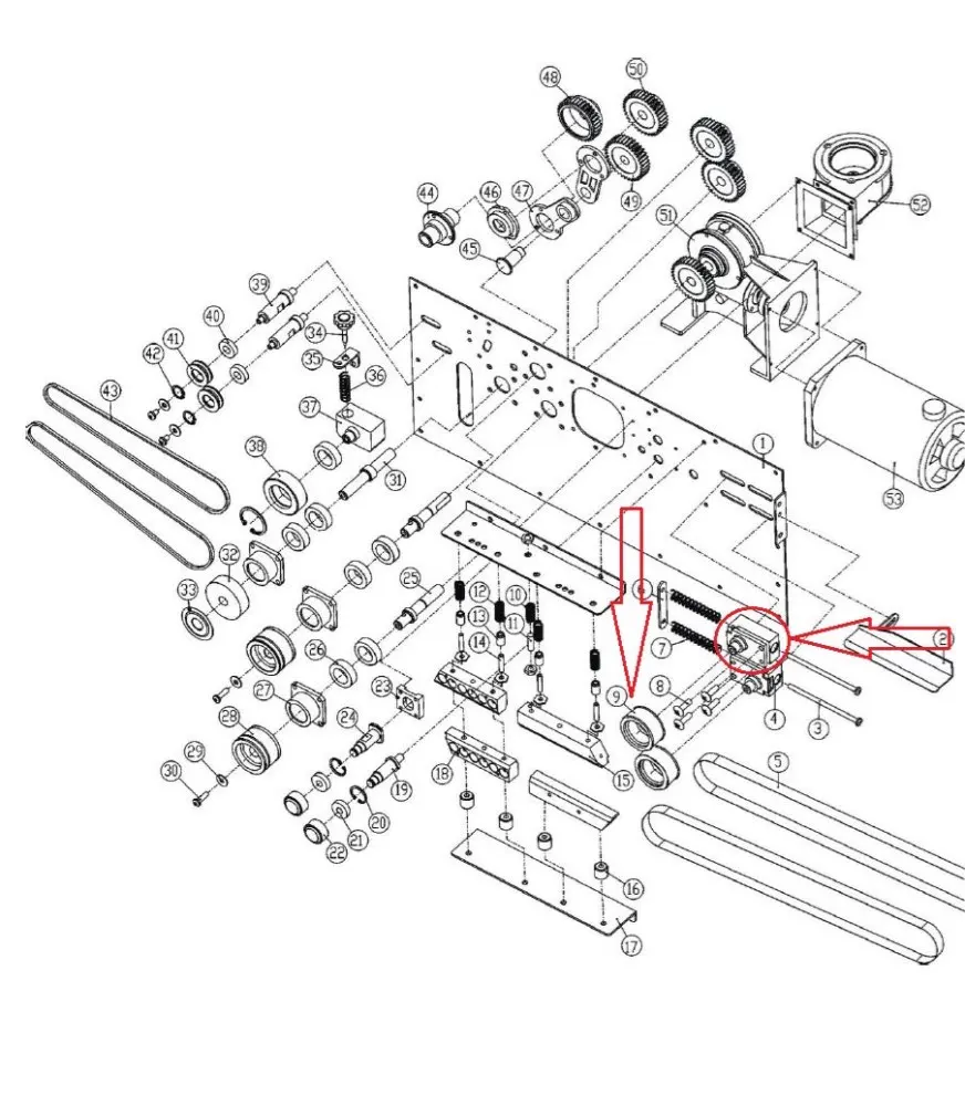 Spare parts for HUALIAN FRB-770 continuous band sealer