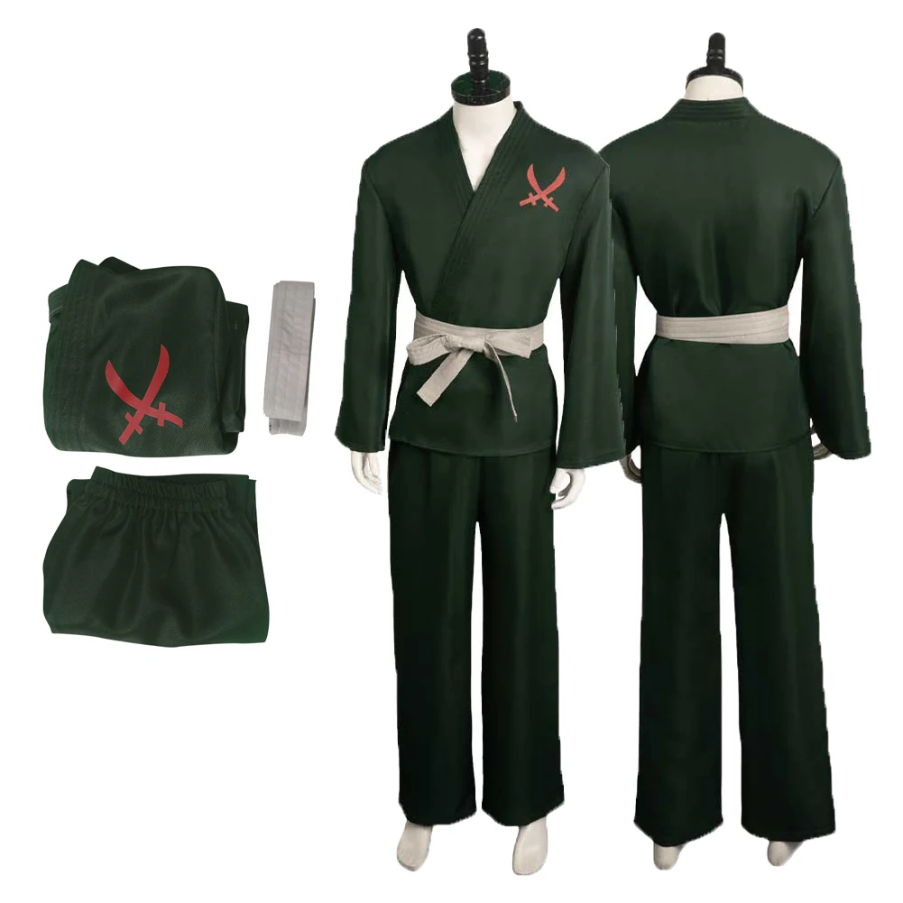 

Live Action TV Piece Green Zoro Cosplay Costume Fantasy Top Pants For Adult Men Roleplay Haloween Carnival Suit Outfits