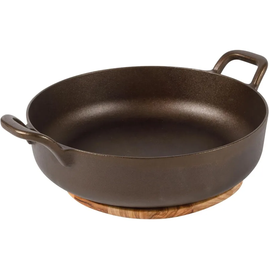 

Two Time Oprah's Favorite Things Winner - Natural Bronze Finish 13 Round Cast Iron Everyday Pan with Olive Oil Treated Surface