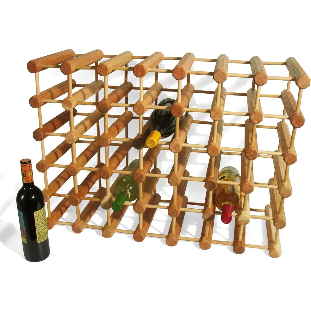 Ash Wood Modular Stackable Wine Rack Storage Holder With Natural Pins 40 Bottle Freight Free Freight Free Home and Kitchen Bar