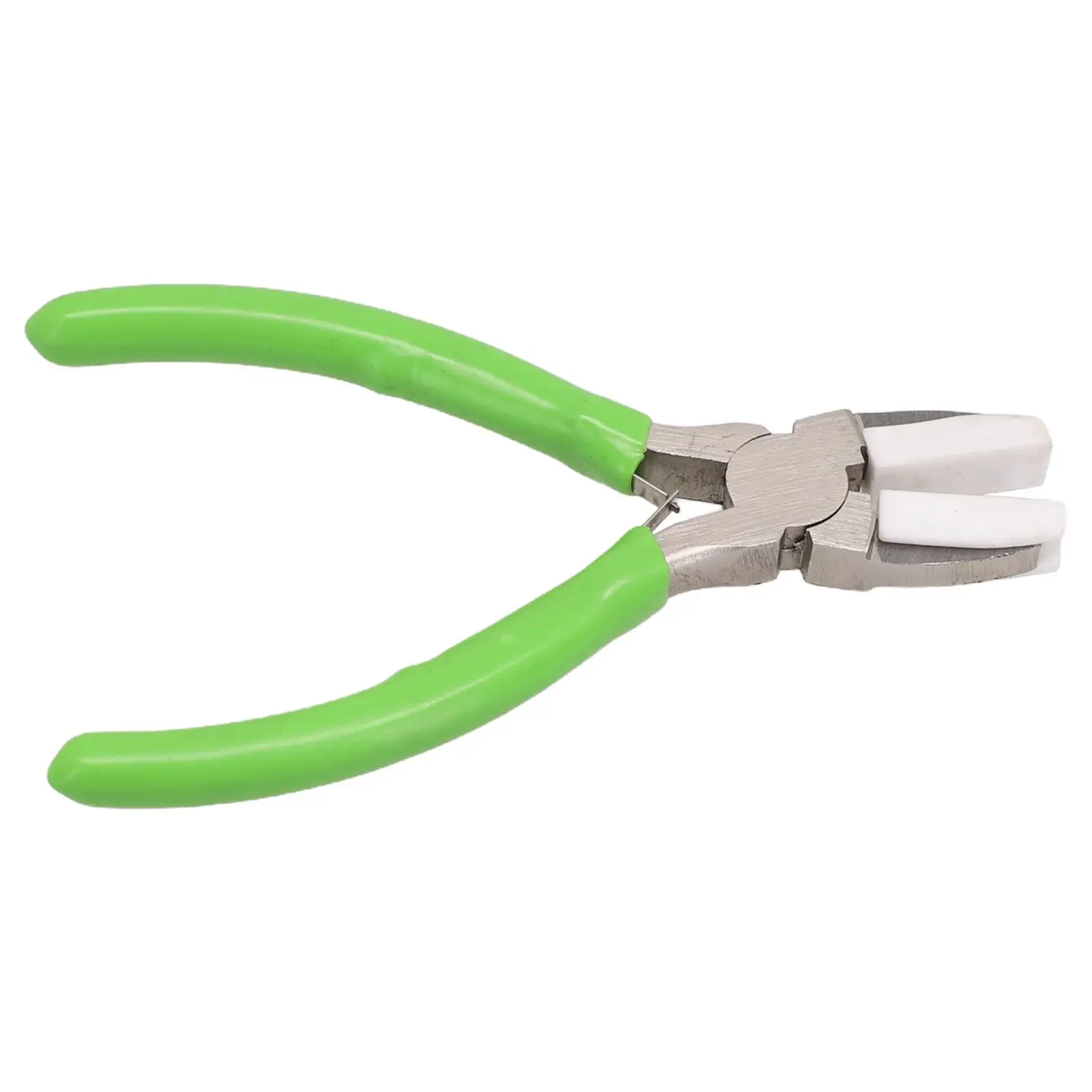 Nylon Jaw Pliers Carbon Steel Craft Plat Nose Pliers DIY Tools For Beading, Looping, Shaping Wire, Jewelry Making Green