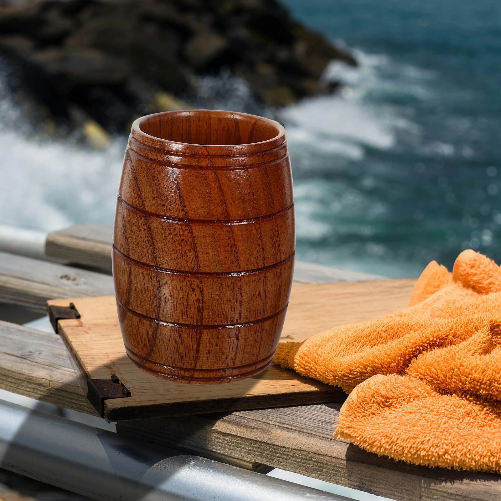 

Beer No Tiki Cups Party Coffee Handle Coffee Tea Mug Beer Mug Cups Hawaiian Luau Drinkware Wooden Mugs