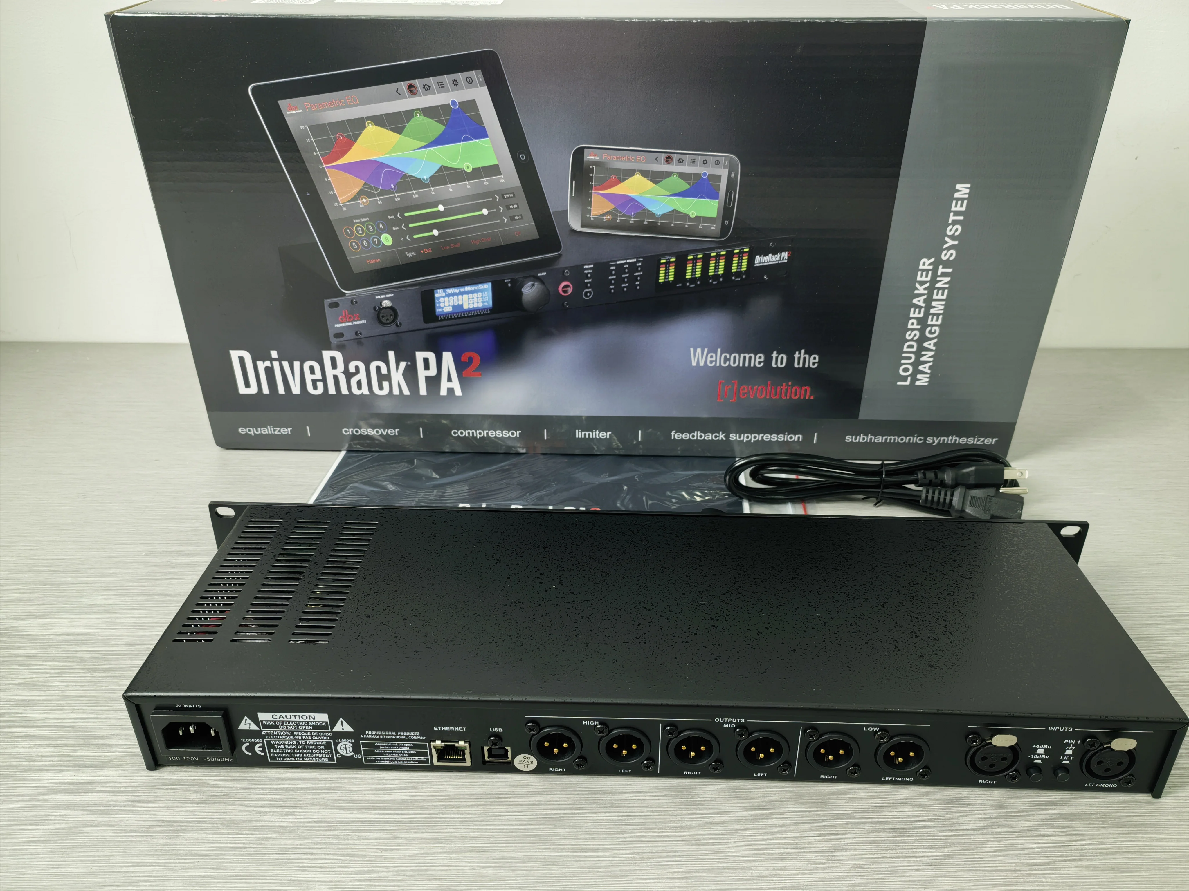 معادل الصوت الاحترافي DriveRack PA2 2 مدخل 6 مخرجات نظام إدارة مكبر الصوت البناء المعدني لصوت المسرح #5