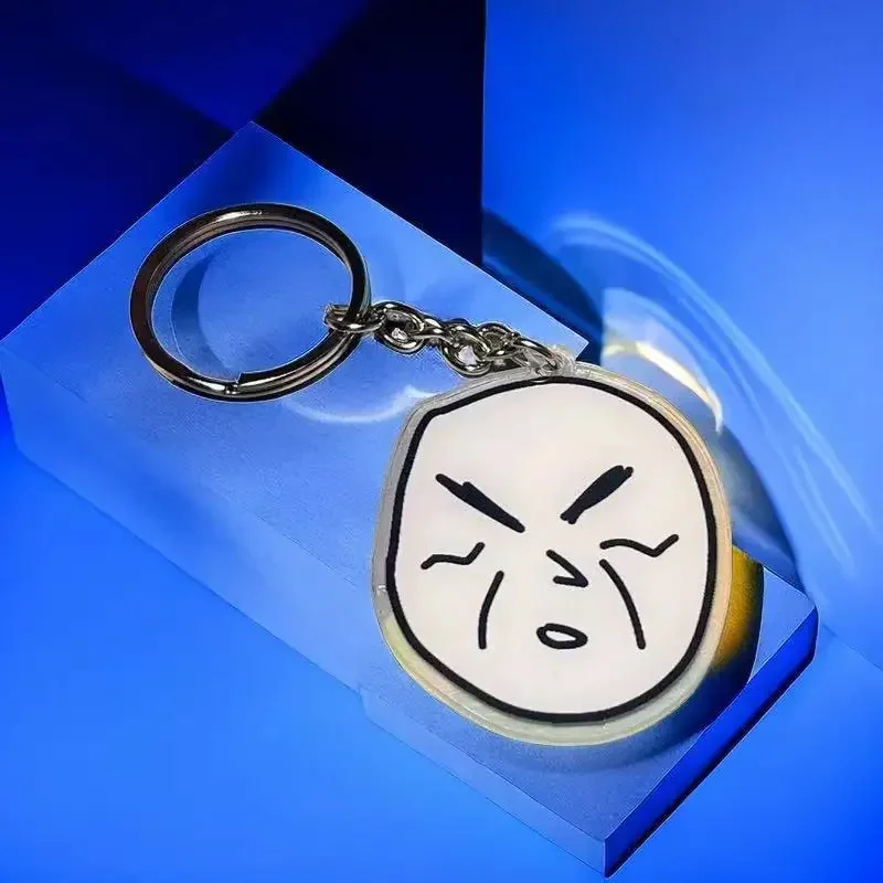 Kpop Stray  Key Ring Lee Know Jureumi Face Keychains Acrylic Double-sided Pendant