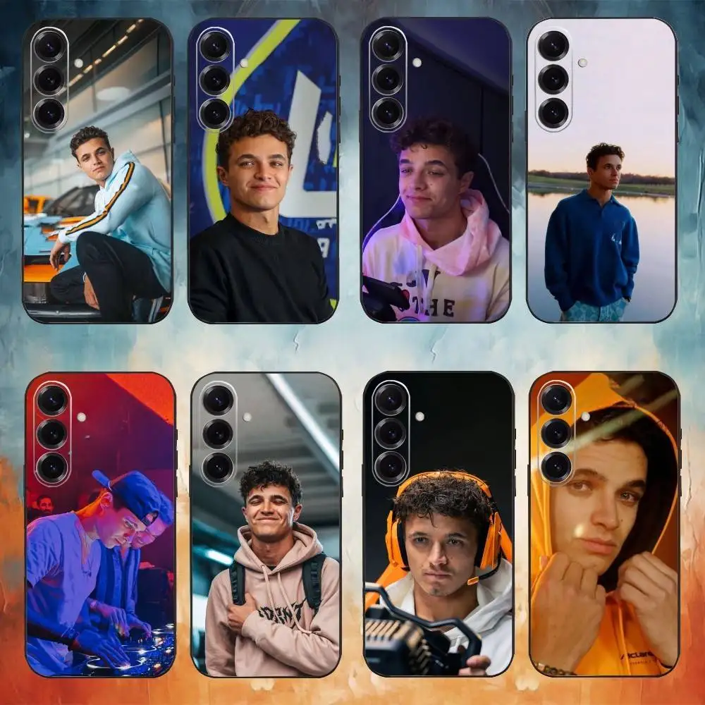 L-Landos N-Norris Telefoon Case Voor Samsung Galaxy A73,A72,A71,A70,A53,A52,A51,Anderen Zachte Zwarte Cover