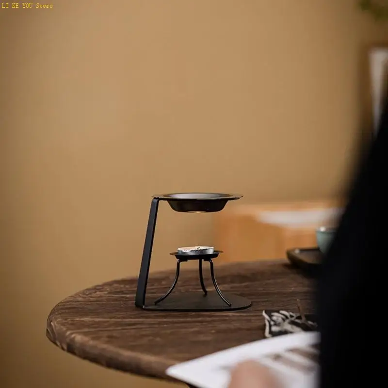 W3JE Metal Tealight Holder Essential Oil Burners Wax Melt Burners Scented Diffuser for Home Bedroom Office Decors