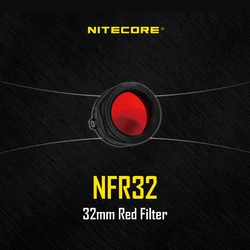 Hurtownie Nitecore NFR32 NTW32 NDF32 latarka czerwony filtr 32mm czerwony dyfuzor latarka filtr dyfuzor różdżka ruchu stożek