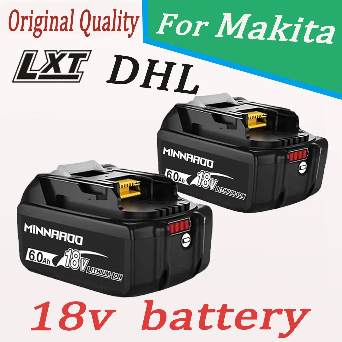 

For Makita 18v 6Ah 18650 Battery BL1860B BL1840 BL1830B BL1850B BL1850 BL1860 BL1815 Replacement Lithium Battery