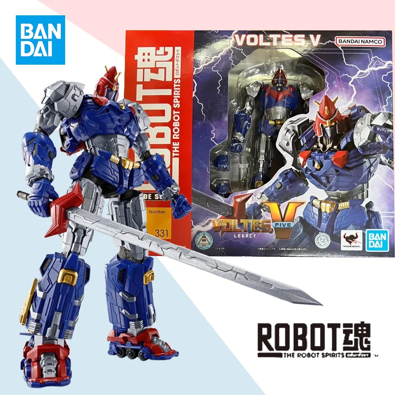 

BANDAI Authentic ROBOT Soul 331 VOLTES V LEGRCY Anime 15mm Action Figure Model Ornaments Collectible Toys Gifts for Children