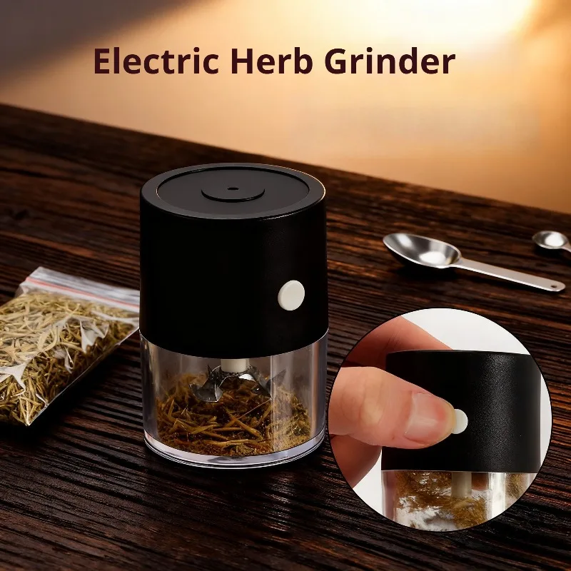 

USB Charging Grass Grinders Tobacco Crusher Electric Herb Grinder Chargeable Smoking Accessories Household Kitchen Tools
