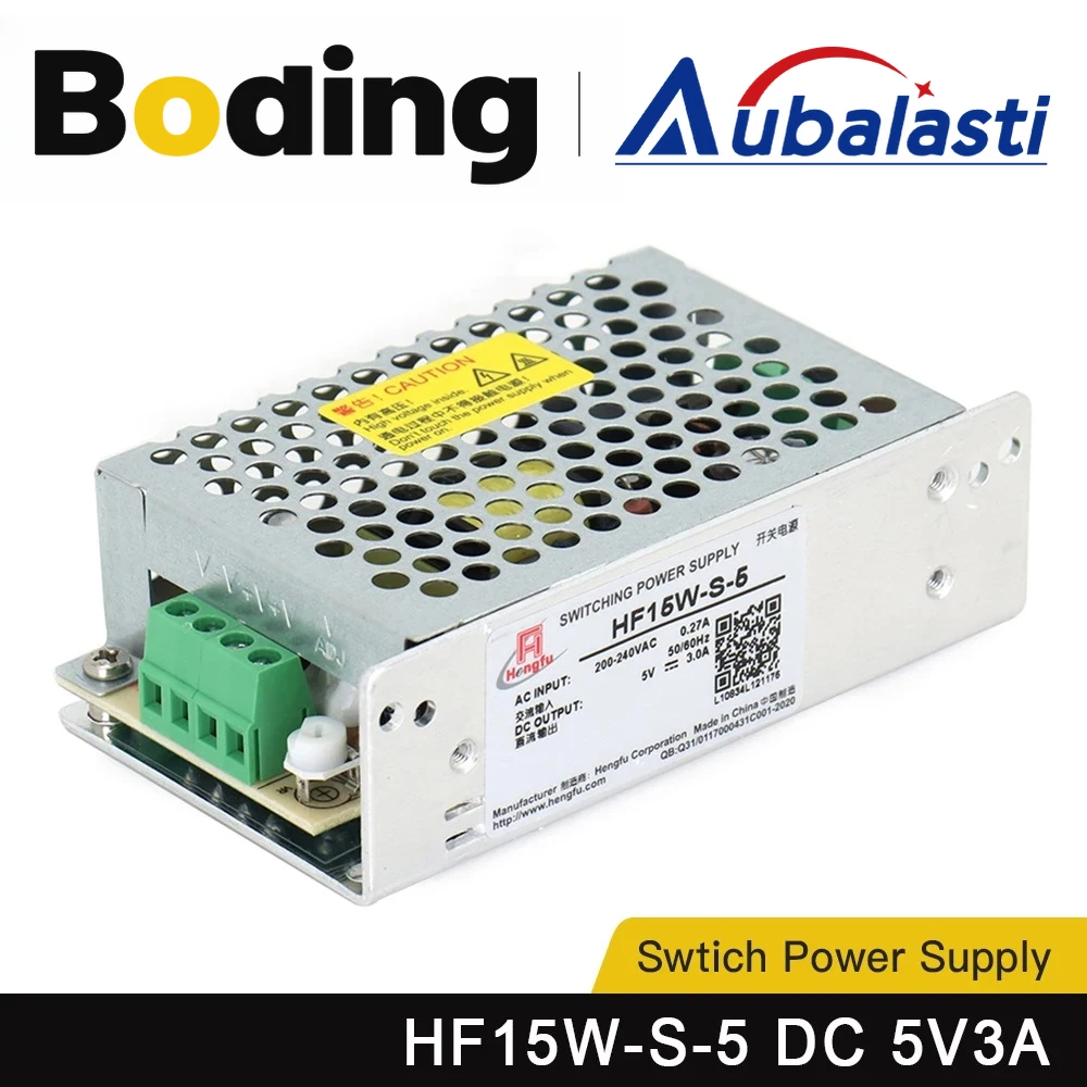 

Aubalasti HF15W-S-5 Switch Power Supply DC5V 3A 15W for Laser Marking Machine Controller