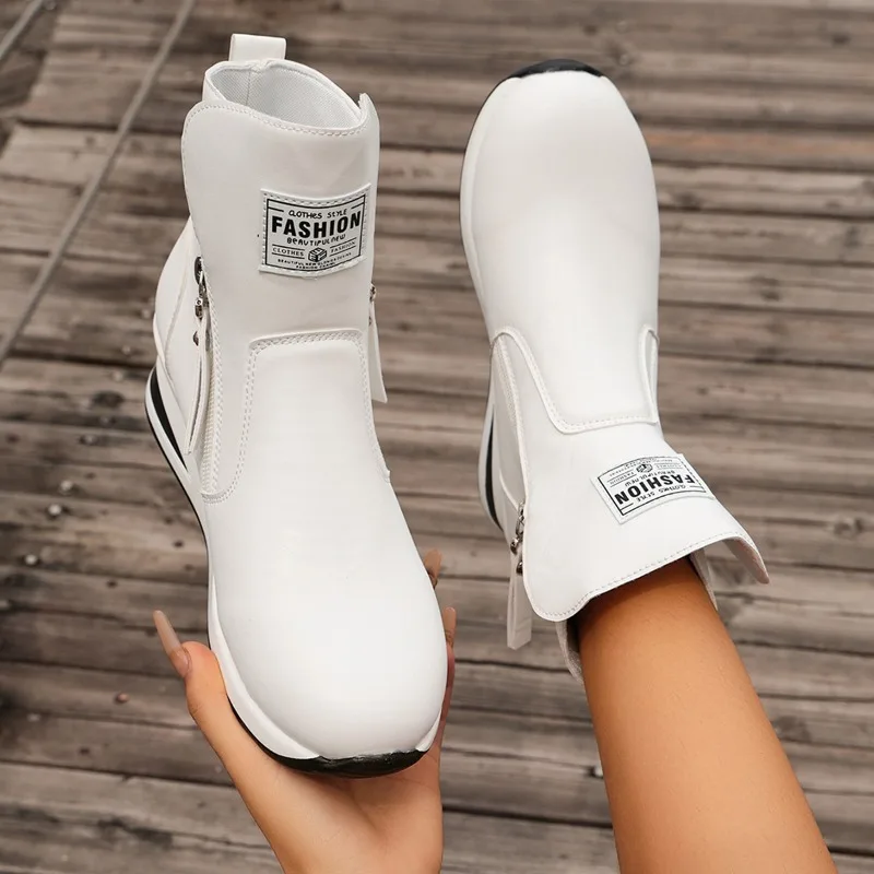 Fall High-heel Women's Thick-soled Platform Casual Ankle-length Short Boots