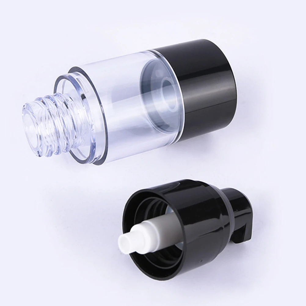 

12Pcs Emulsion Bottles Portable Black Dispenser Containers Travel Press Pump Vacuum Subpackaging Refillable Lotion