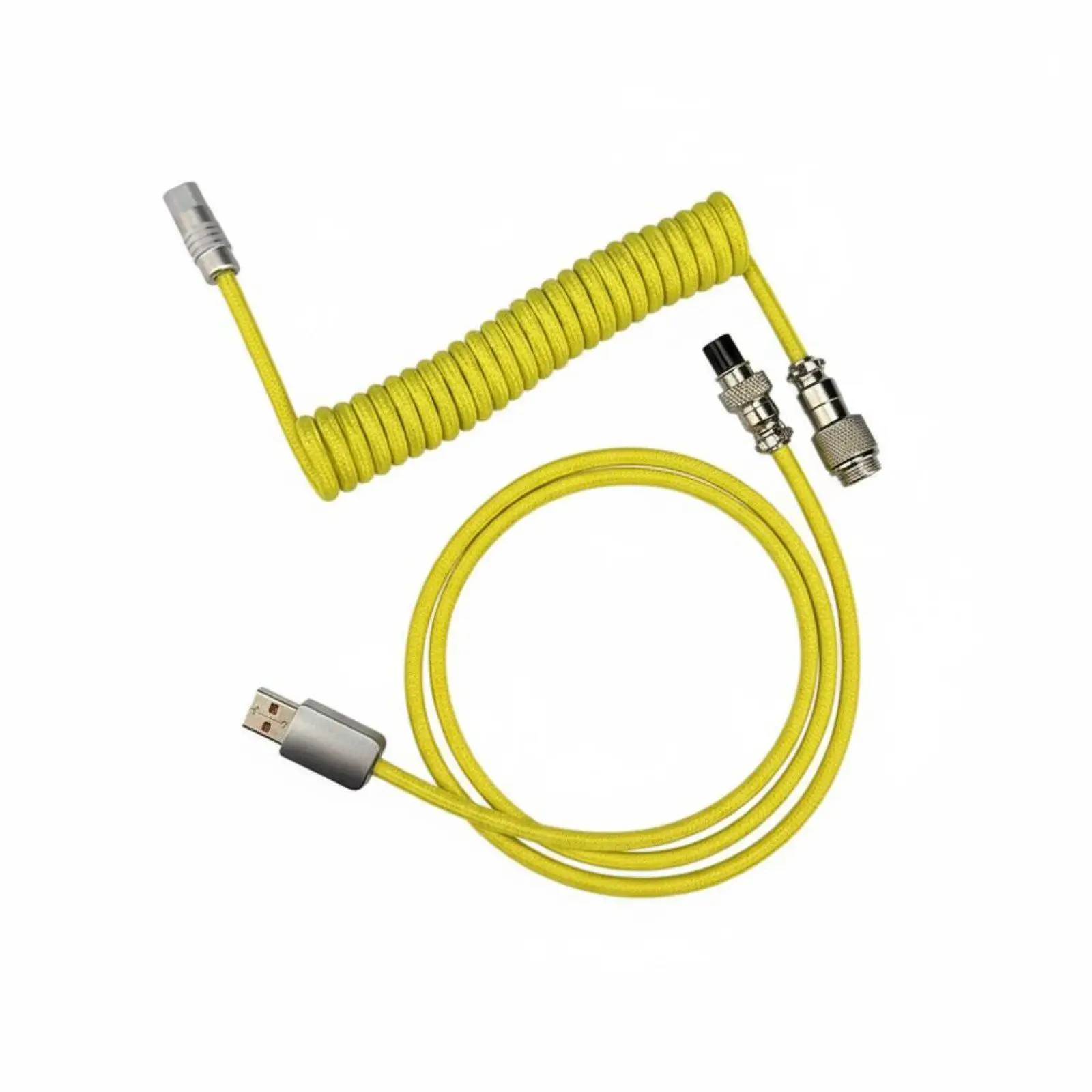 USB Connector Keyboard Extension Cable Stylish Spiral Design Copper Core Accessory for Competitive Gaming Workspace