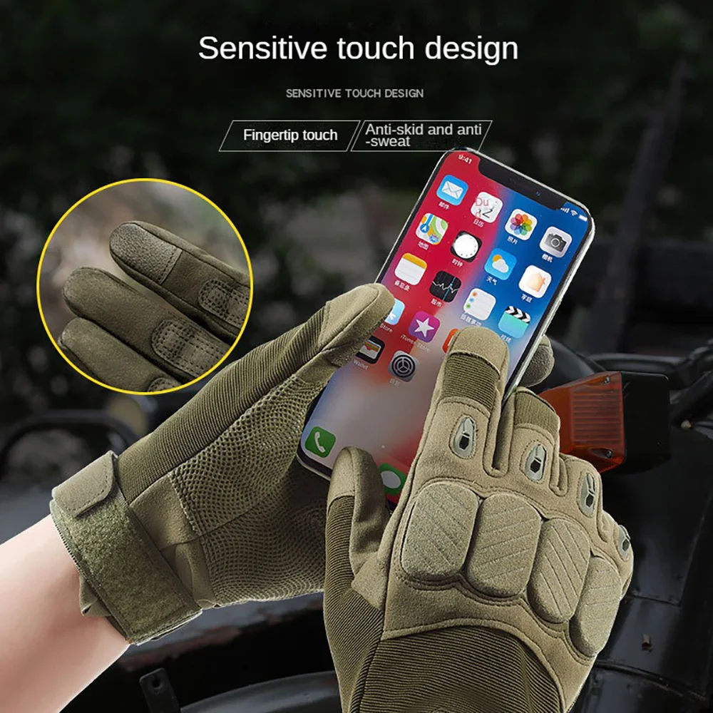 Full Finger Touchscreen Anti-slip Protective Gloves for Men Women Cycling Riding Biking Sport Workout Moto Glove W34