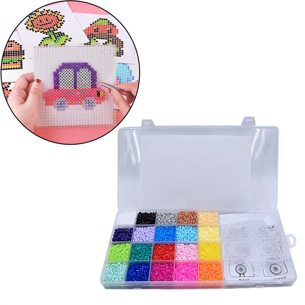 

Hama Beads с клейкими панелями, гладильная бумага, 20 цветов, набор плавких бусин для детей