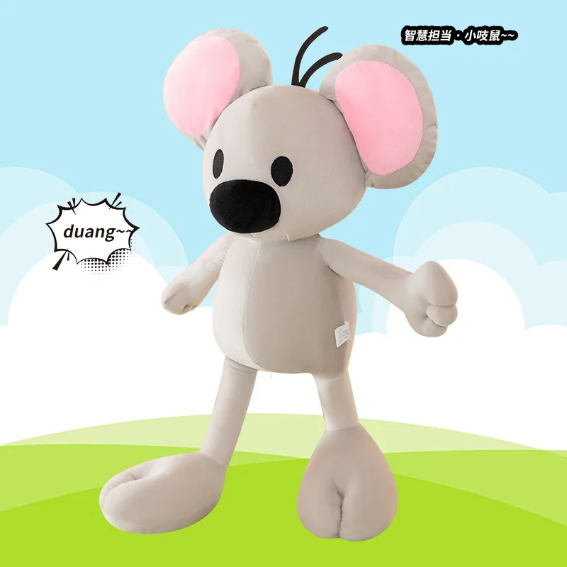 

35-95cm Cute Cartoon Little Squeaky Mouse Sitting Plush Doll Large Pillow Sofa Backrest Room Decor Ornament Toy Gift