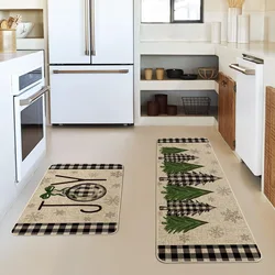 American Christmas kitchen mat Absorbent oil absorbent carpet Bathroom non-slip and dirty foot mat entry door mat