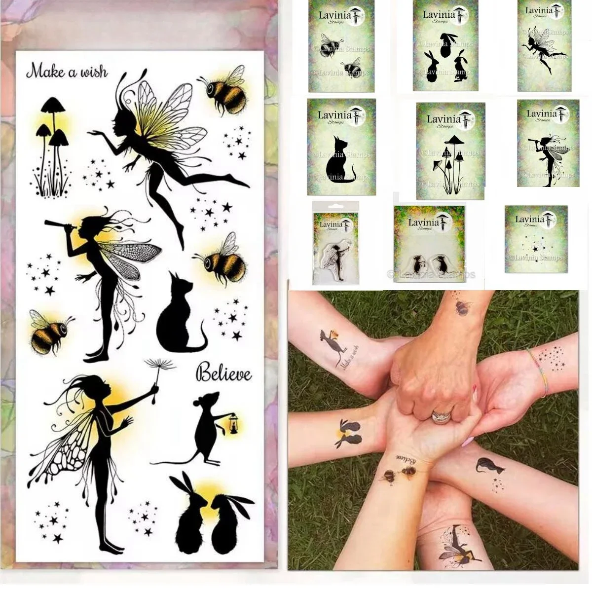 

Animal Elf Star Mushrooms Temporary Tattoos Clear Stamps for DIY Decorating Scrapbook Paper Card Album Embossing Craft 2024 New
