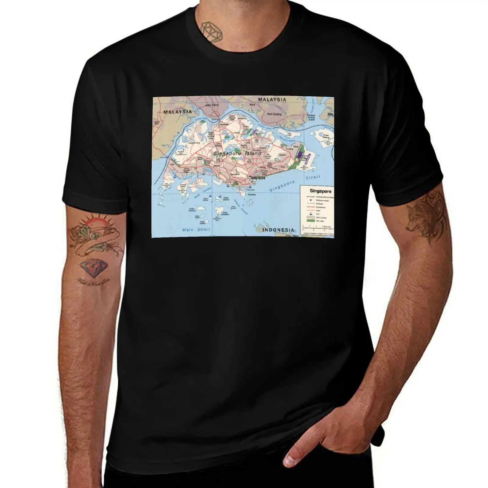 

Singapore Map 2005 T-Shirt animal prinfor boys graphic tee shirt street wear mens white t shirts