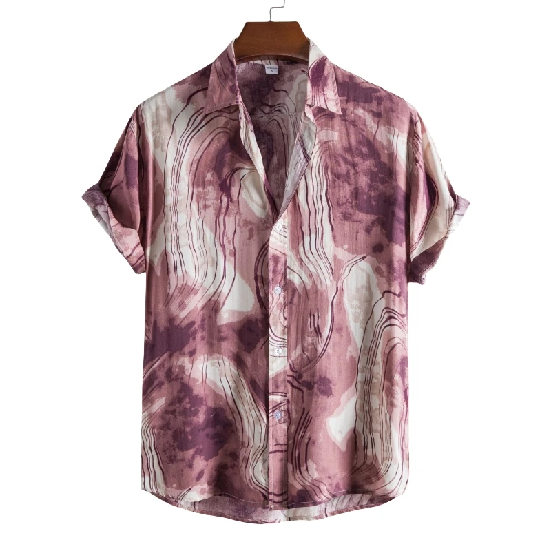 Luxe Shirts Voor Mannen Mode Shirt Kleding Blouses Social Hawaiian Oversized Heren Katoenen T-Shirt T-Shirts Man Korte Mouw