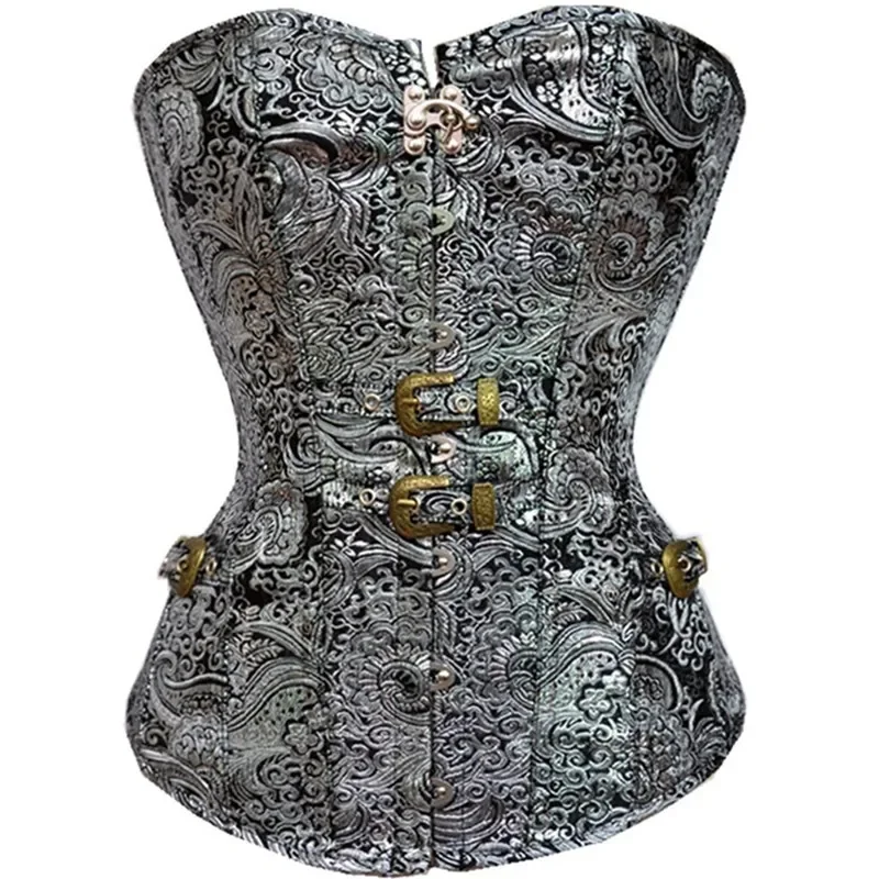 Women Vintage Corset Sexy Frenulum Bustier Medieval Punk Rock Body Corselet Shaper Slimming Overbust Corselet