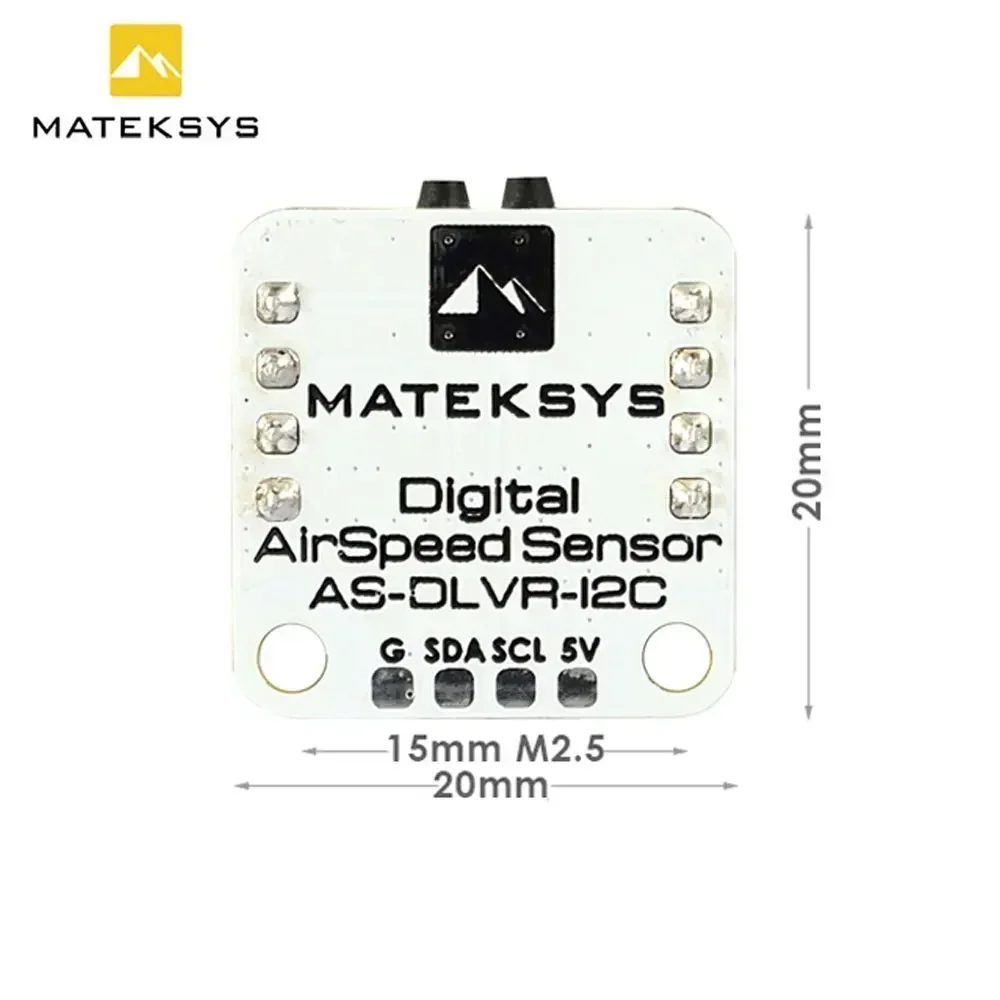 MATEK Digital Airspeed Sensor AS-DLVR-I2C for RC Multirotor Airplane Compatible with ArduPilot Durable Aviation-Grade Material
