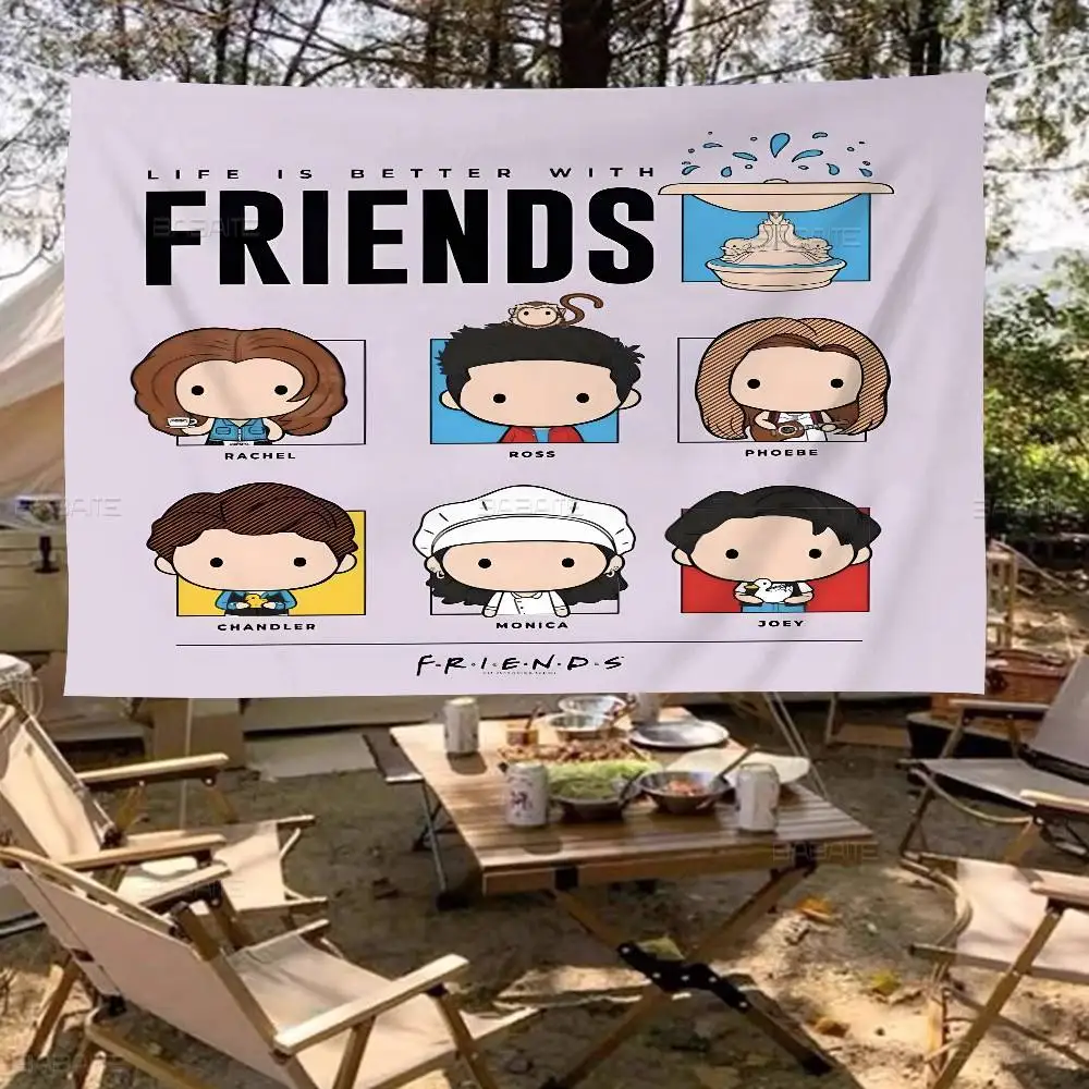 Classic F-Friends Series TV Small Size Cheerleading Banner Hand Pulled Flag Outdoor Atmosphere Flags
