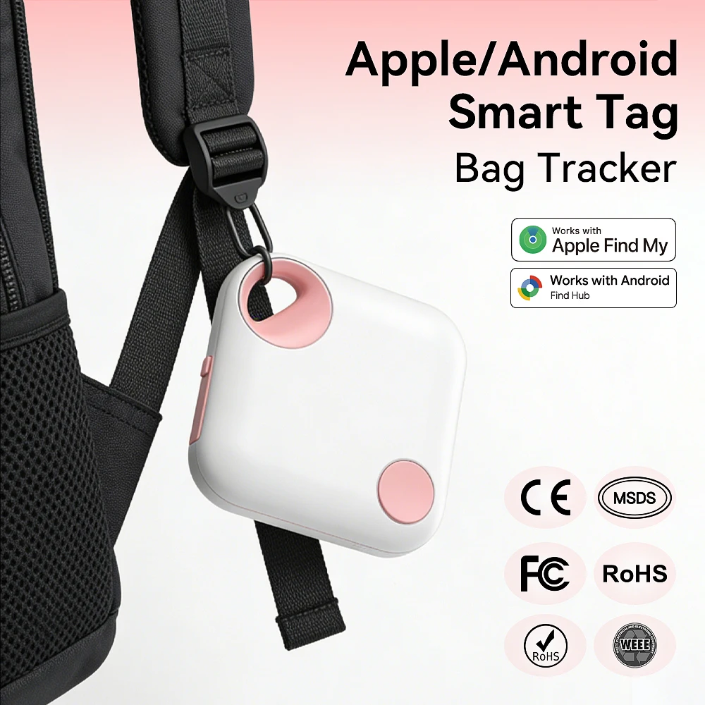 

Dual‑System Smart Tag for Apple Find My & Android Google Find Hub – Type‑C Rechargeable Locate Tracker for Keys Luggage Wallet